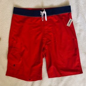 Old Navy Board Shorts Side Pocket NEW red 34 Men’s